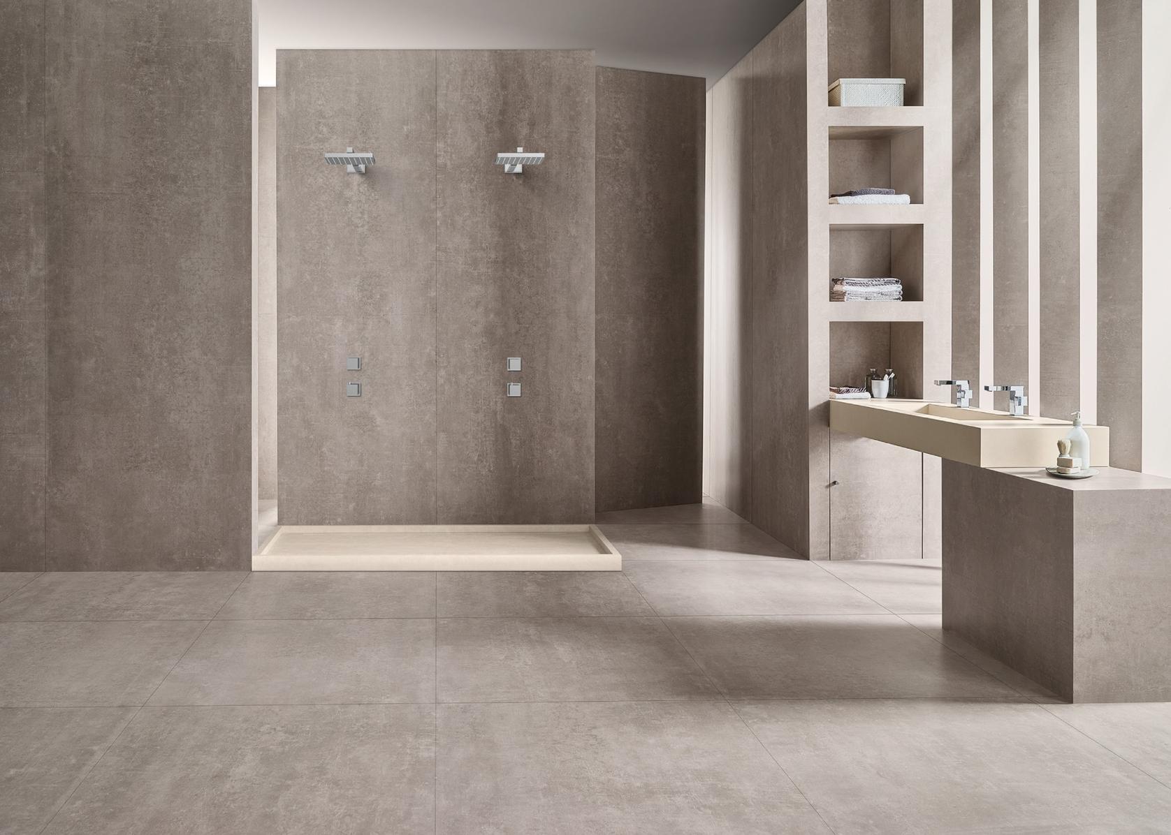 tenkostenna keramika slim, design betonu, seda